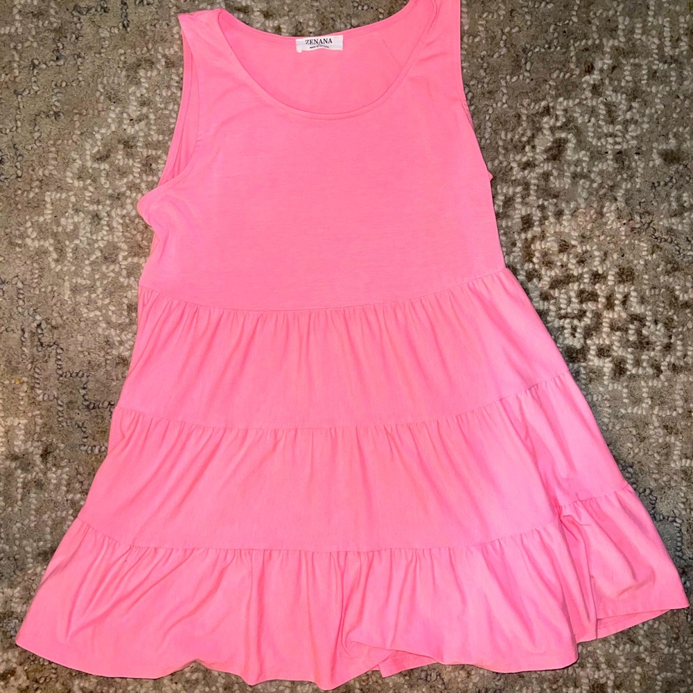 Zenana, ruffle top/mini dress. NWOT.